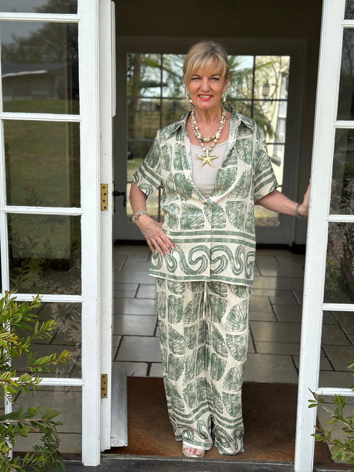 Shell Print Co-ord | Green