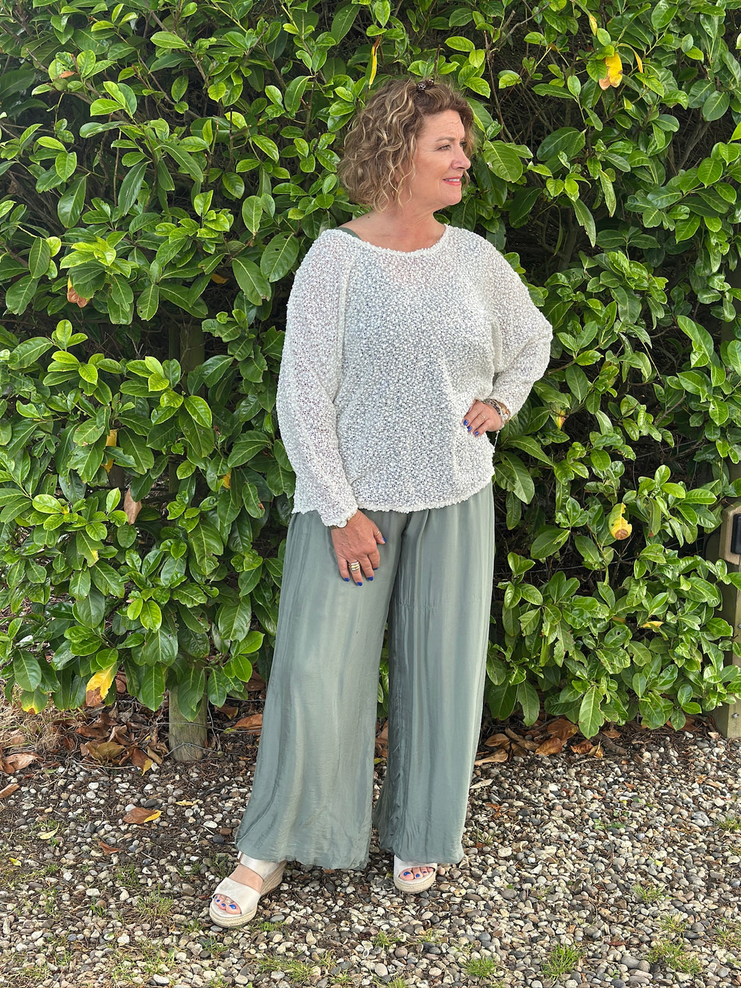 Sequin Elegant Jumper- Malissa J | Cream