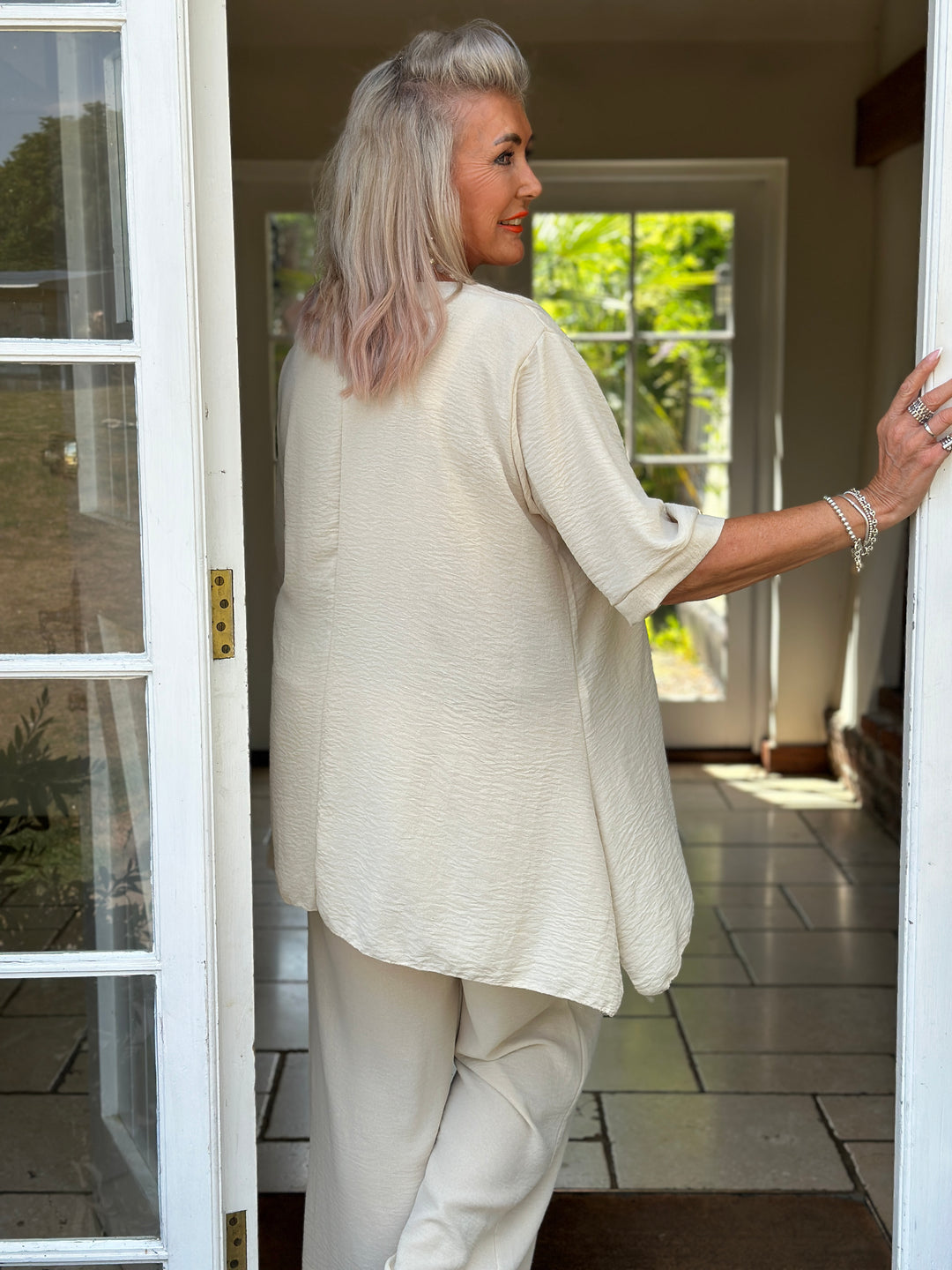 Two-Piece Comfort Co-ord Set | Beige