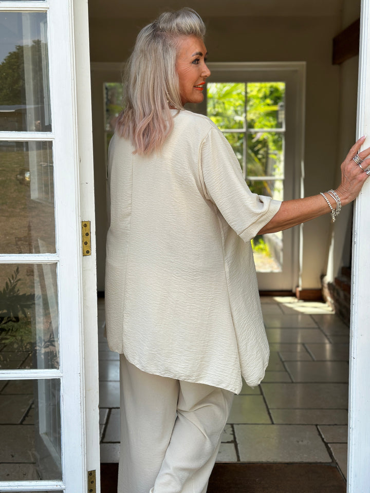 Two-Piece Comfort Co-ord Set | Beige