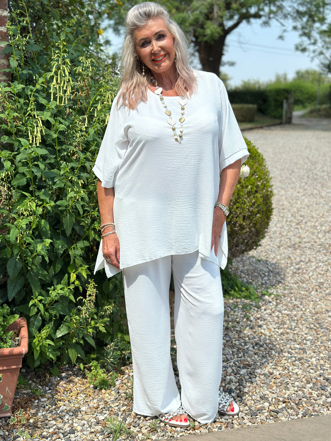 Two-Piece Comfort Co-ord Set | White