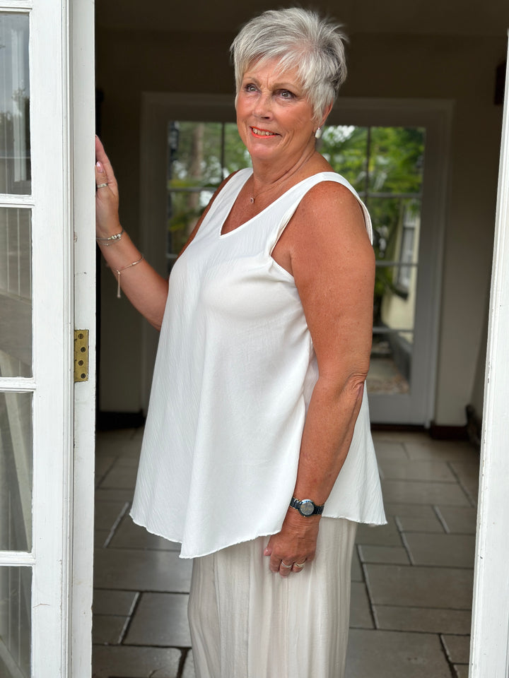 Swing Back Vest Top | Ivory