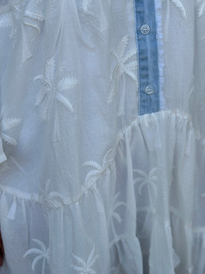 Bali Palm Tunic | White