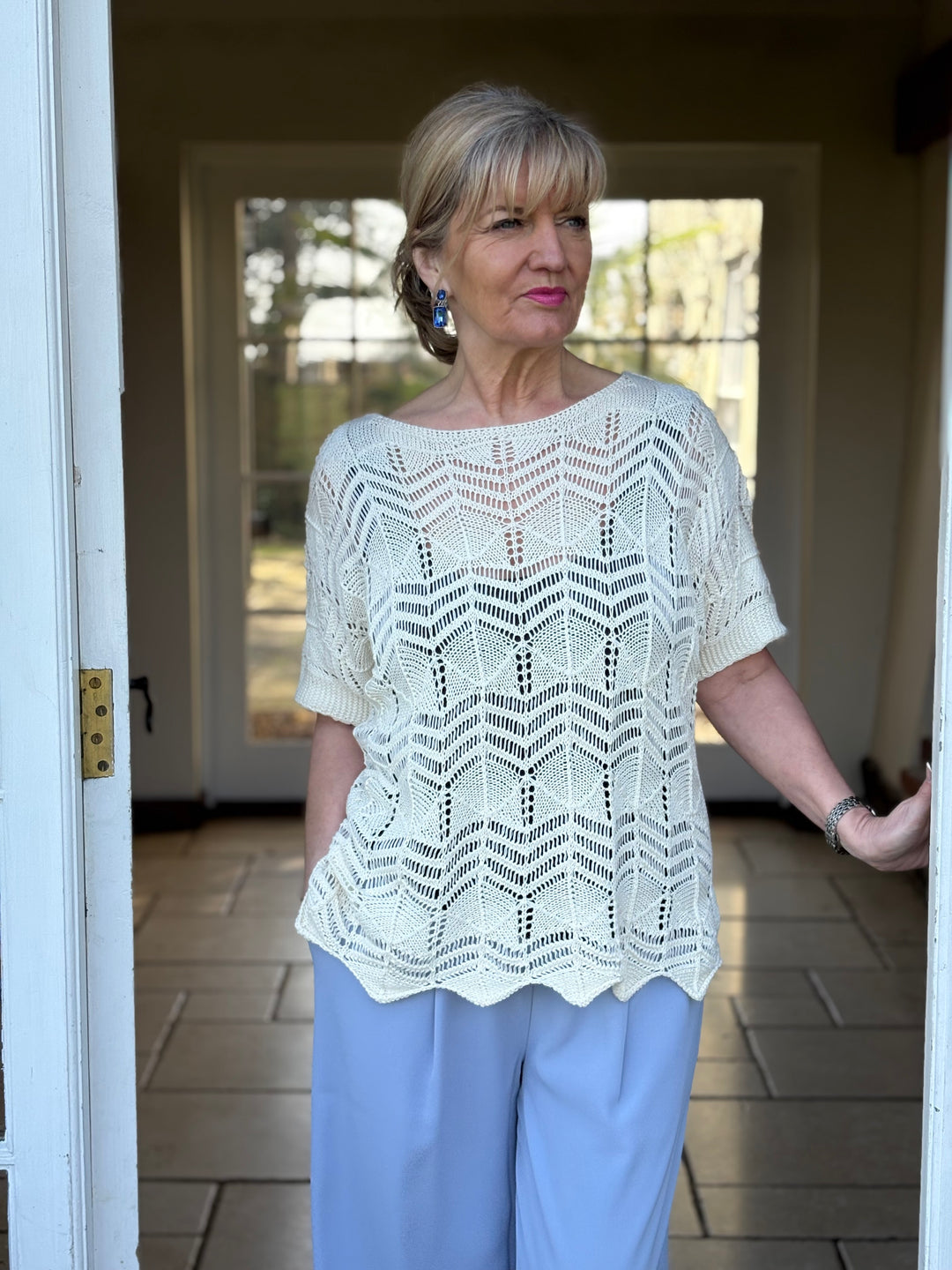 Crochet T-Shirt | Cream