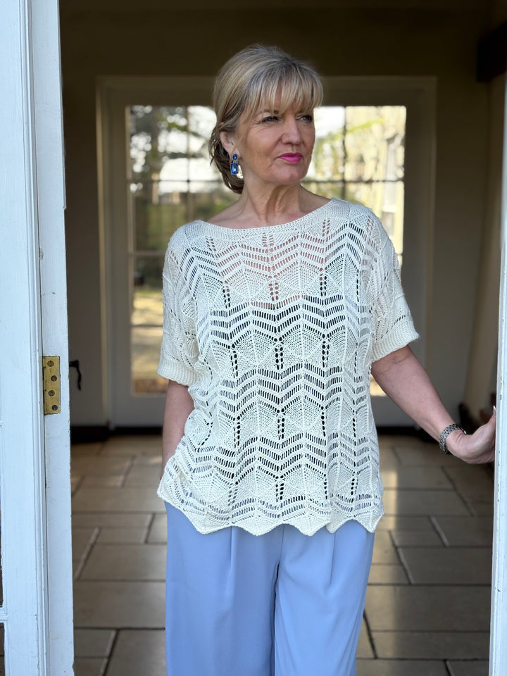 Crochet T-Shirt | Cream