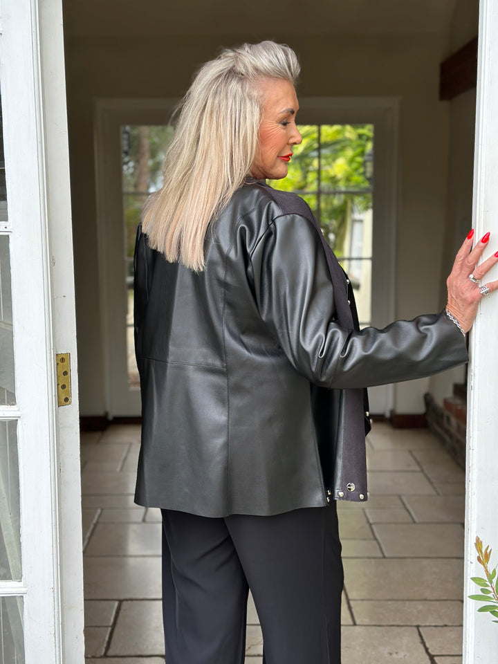 Studded Waterfall Jacket - Malissa J | Black
