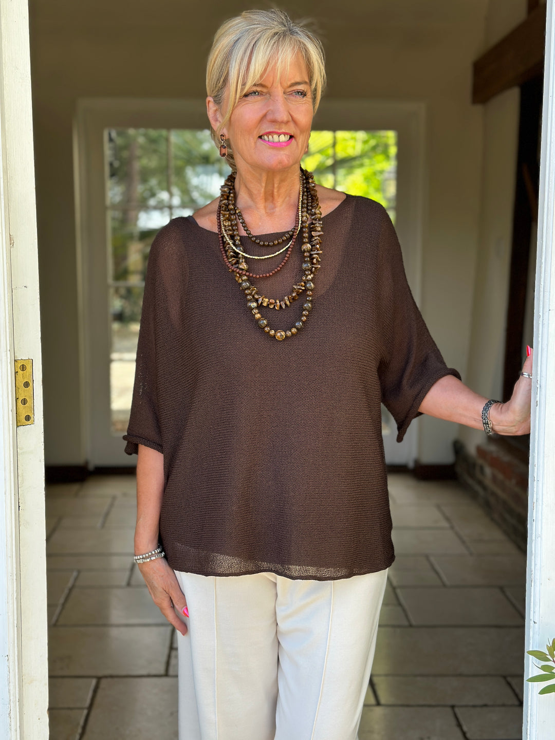 Lightweight Throw Over Top | Chocolate Brown