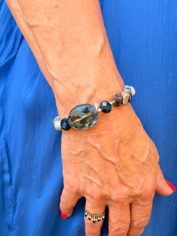 Coloured Stones Bracelet | Blue