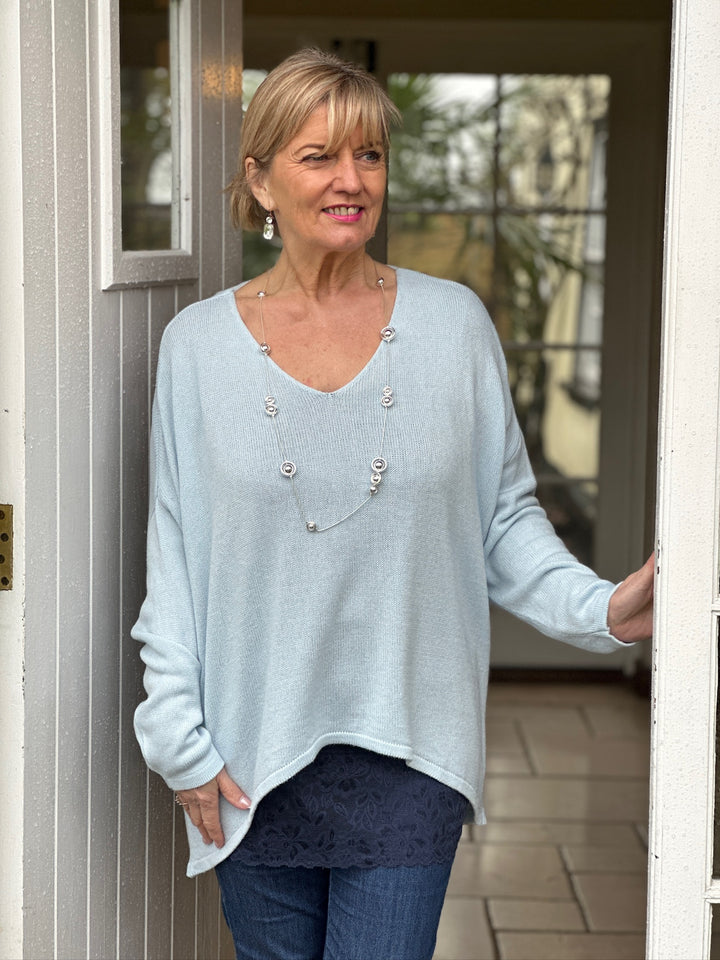Lightweight Spring & Summer Knit | Baby Blue - Mandy's Heaven 