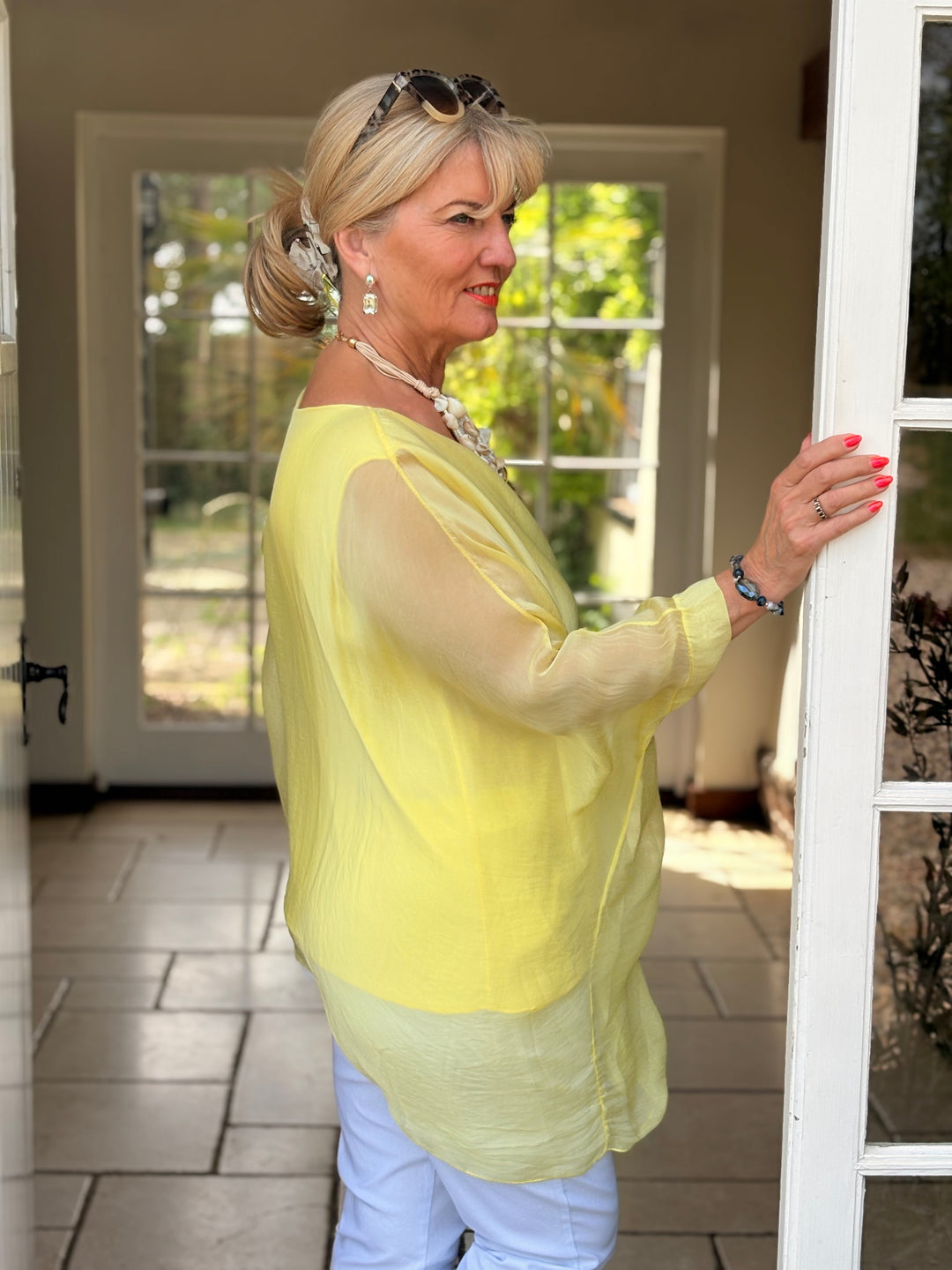 Mia Silk Blouse | Lemon