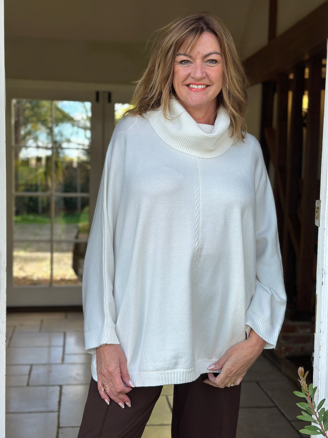 Soft Touch Roll Neck Jumper | Ivory