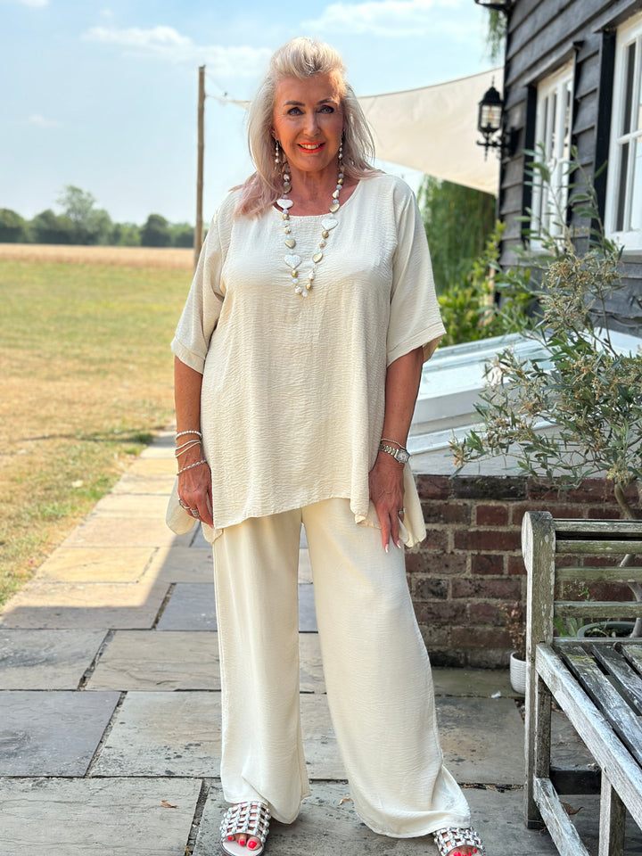 Two-Piece Comfort Co-ord Set | Beige