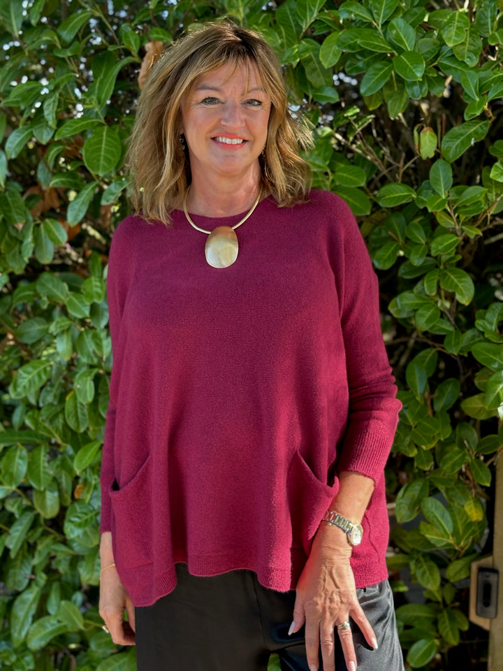 Brushed Oval Drop Necklace | Gold - Mandy's Heaven 