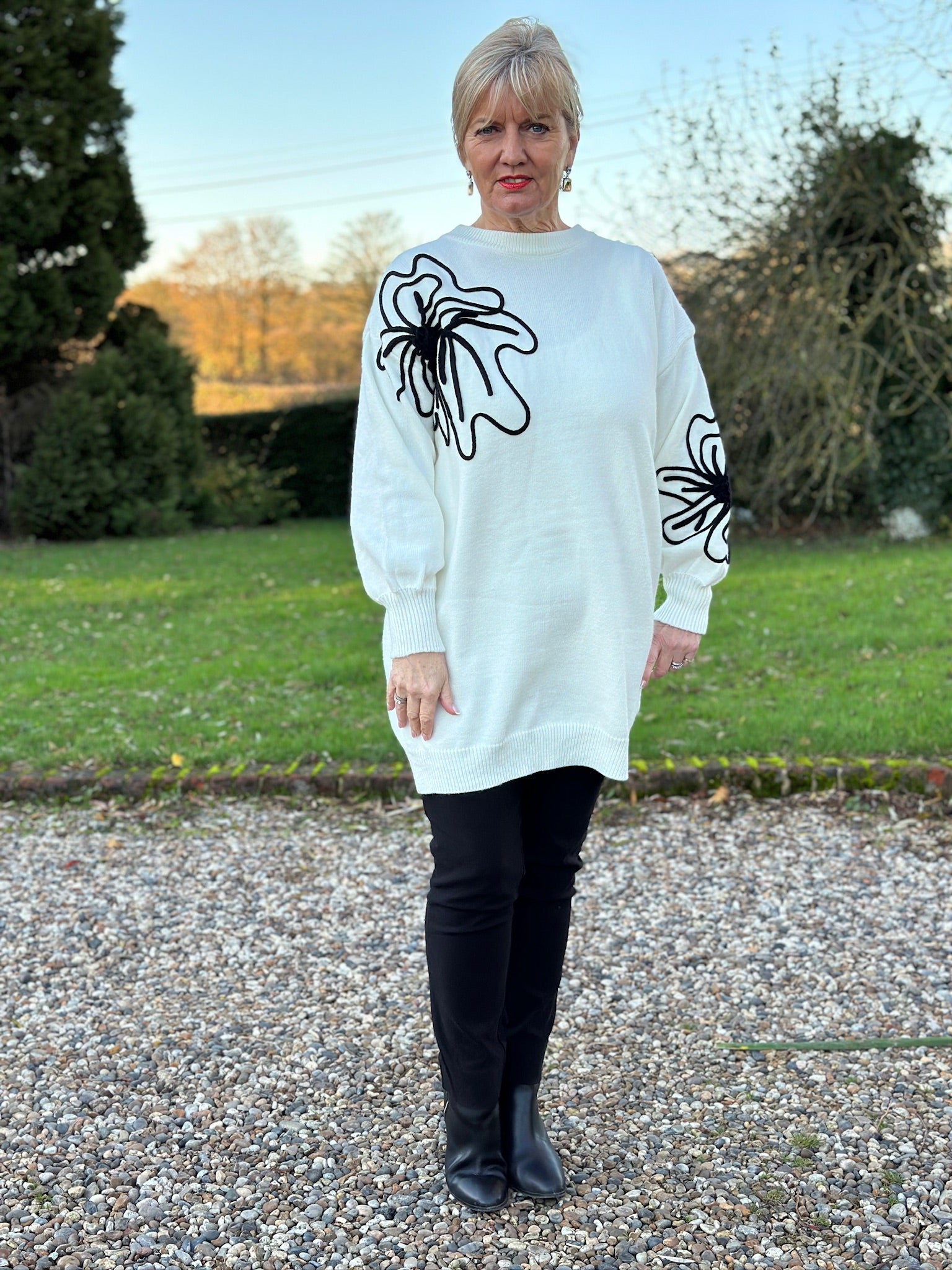 Longline white jumper hotsell