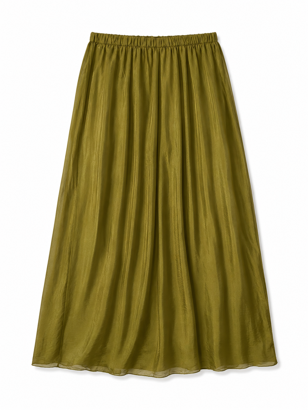 Silk Floaty Trousers | Olive