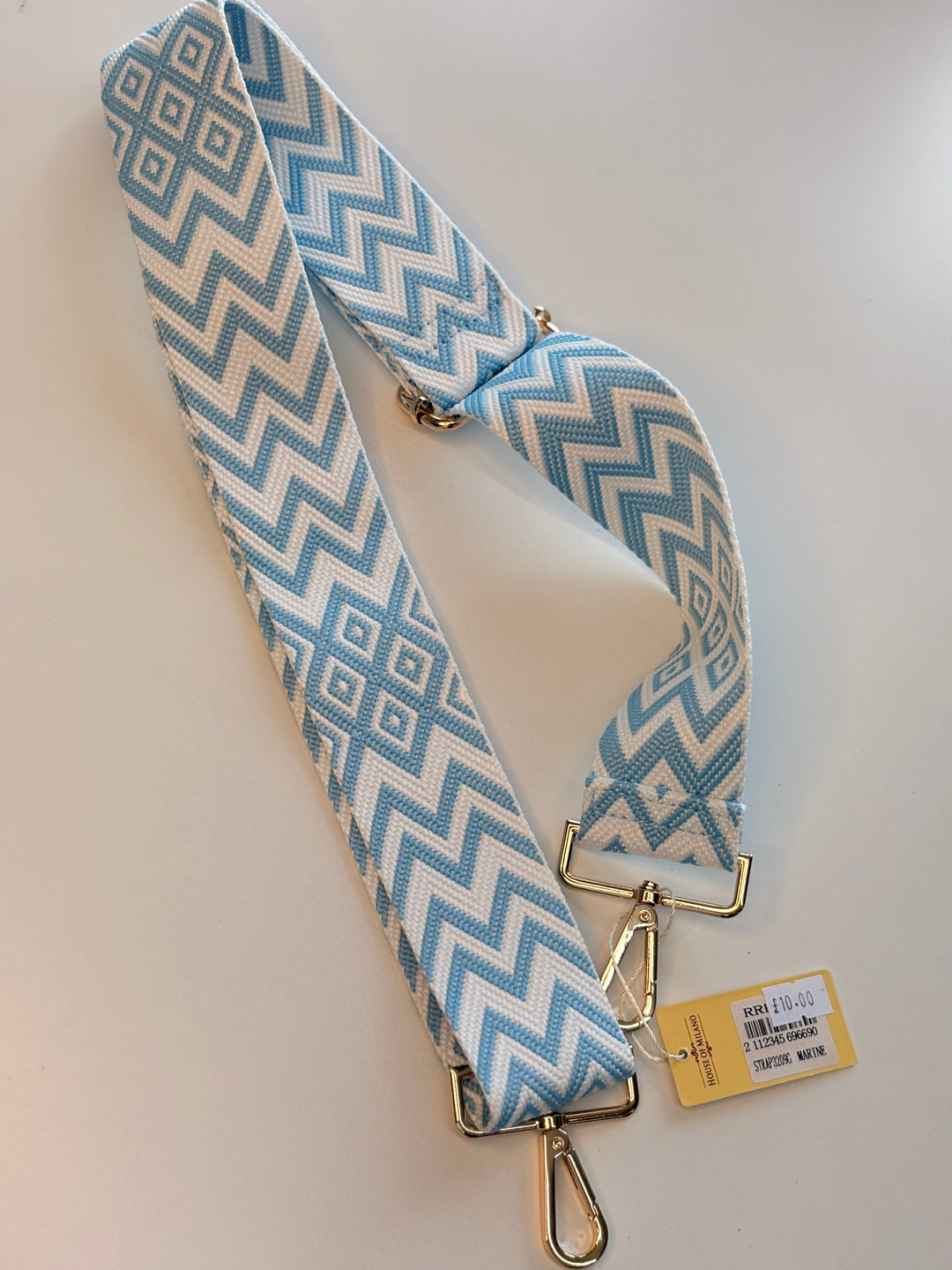 Aztec Bag Strap | Baby Blue