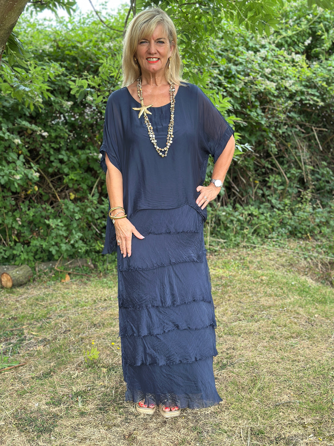 Silk Tiered Ruffle Dress Silk Tiered Ruffle Dress
