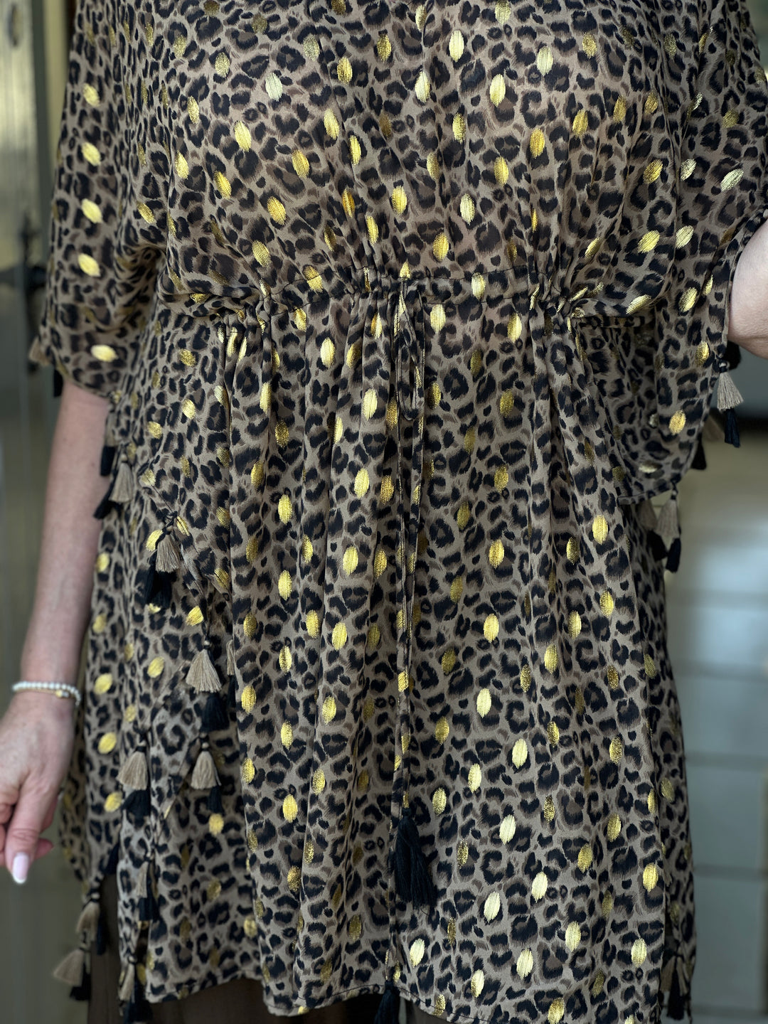 Luxe Print Tassel Kaftan - Malissa J | Leopard