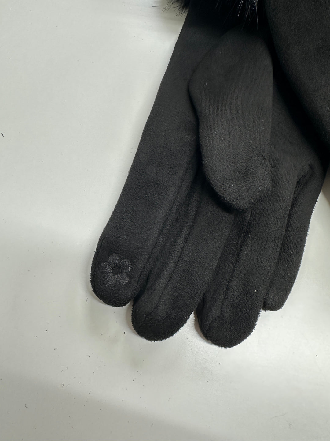 Faux Fur Suede Soft Touch Gloves - Malissa J | Black
