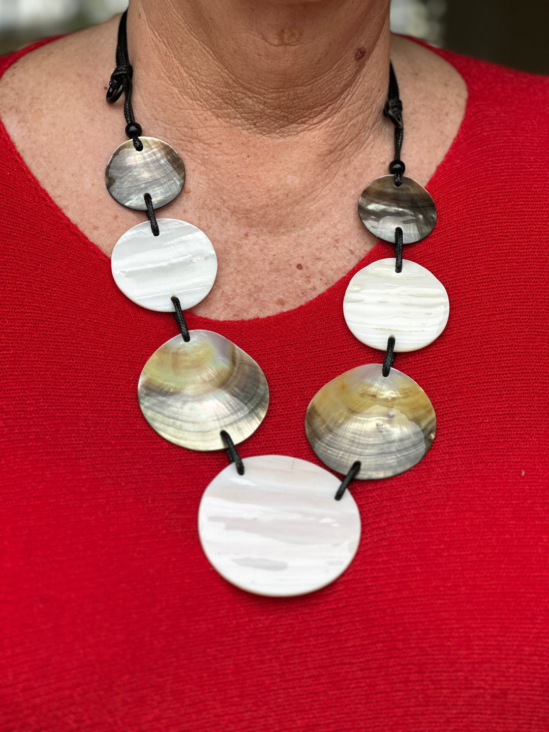 Moon Shell Statement Necklace | Brown - Mandy's Heaven 