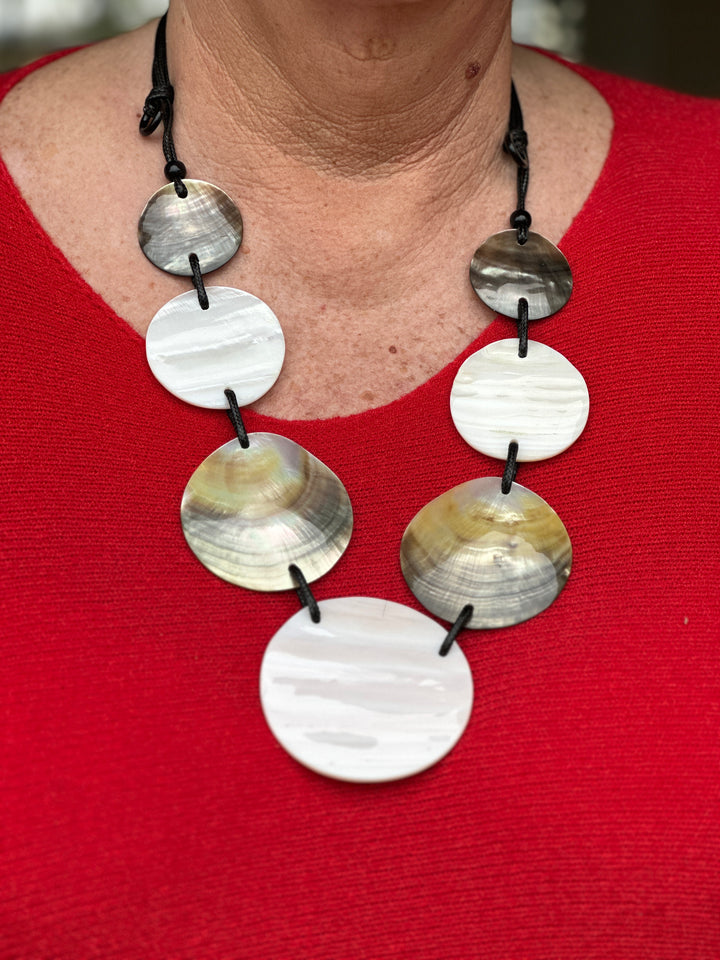 Moon Shell Statement Necklace | Brown - Mandy's Heaven 