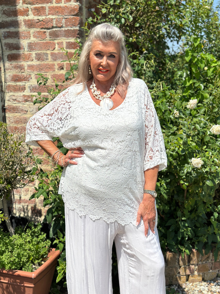 Isabelle Lace Top | White
