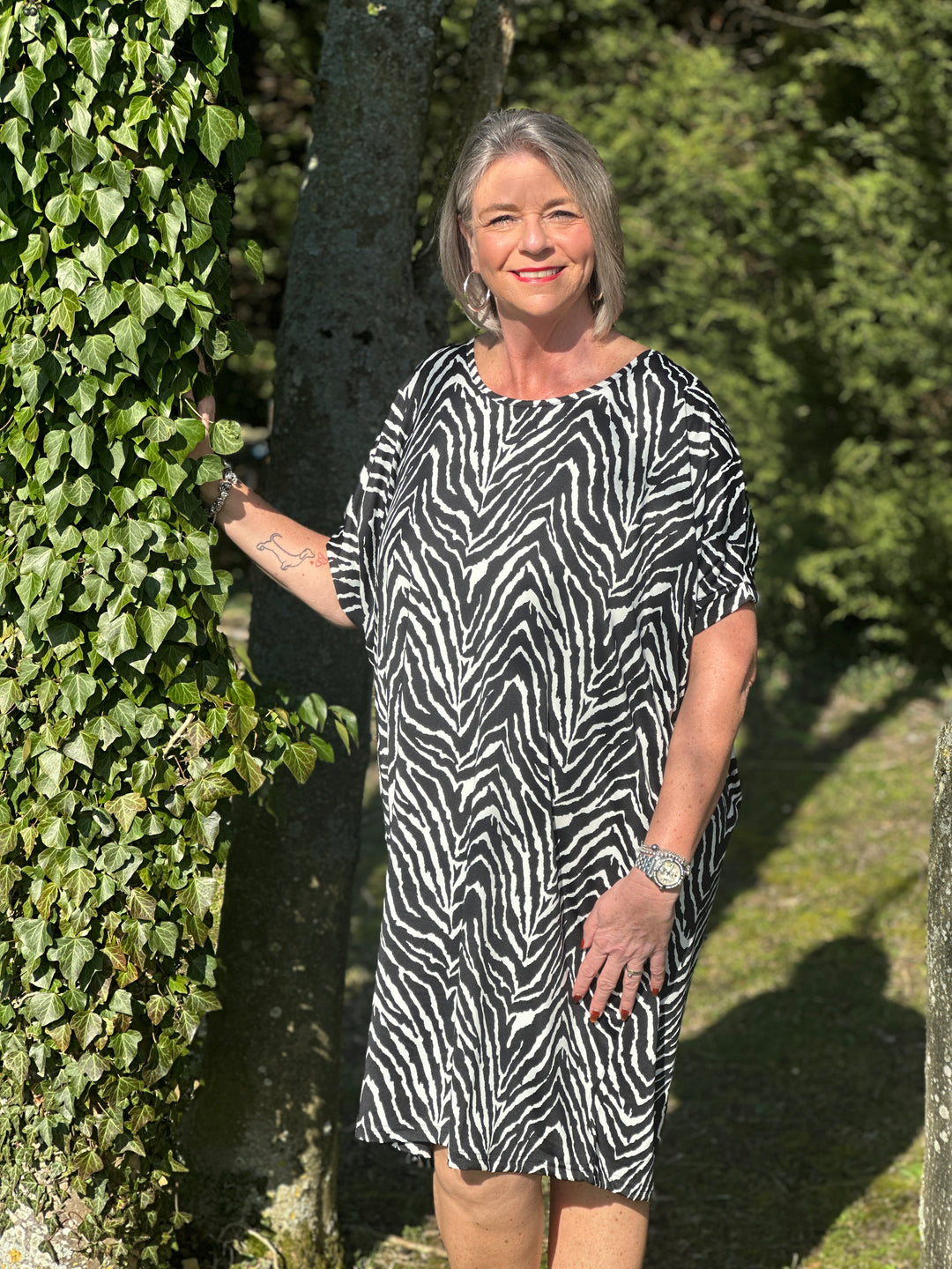 cut out zebra dress Black Zebra Chiffon Print Cut Out Maxi Dress