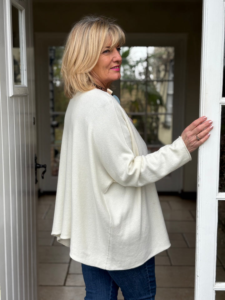 V-Neck Knitted Jumper | Buttermilk