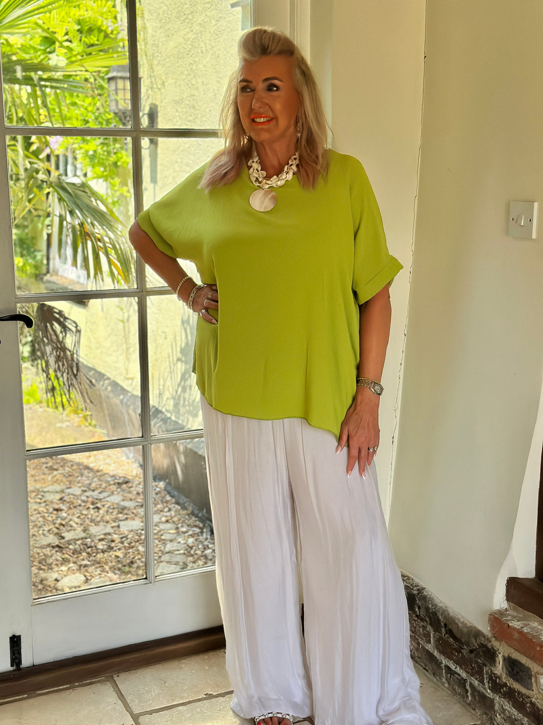Oversized Staple Top | Lime
