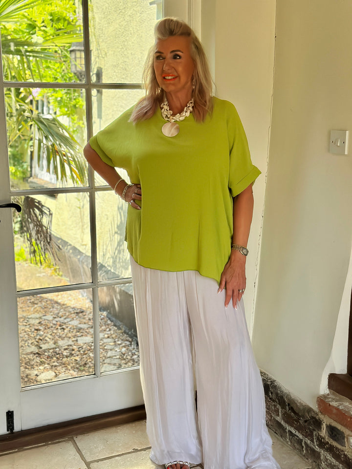 Oversized Staple Top | Lime
