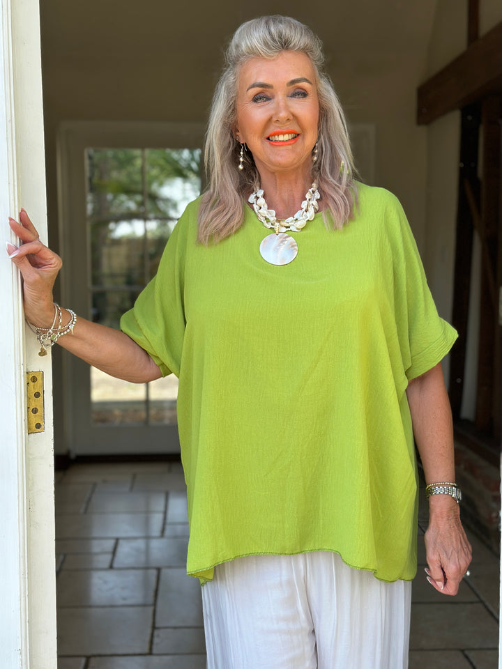 Oversized Staple Top | Lime