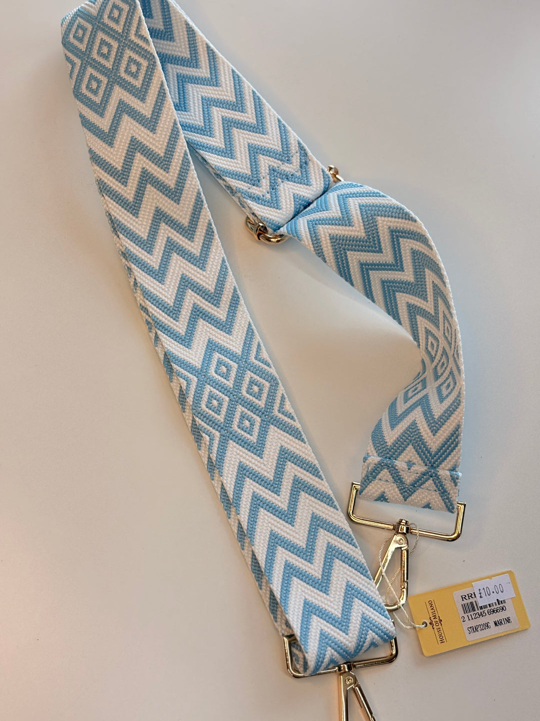 Aztec Bag Strap | Baby Blue