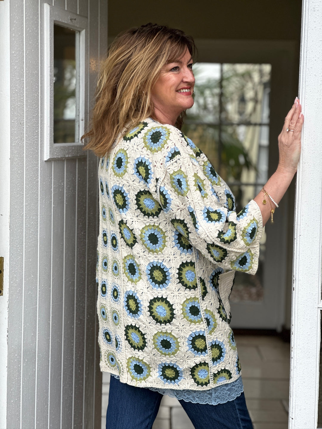 Crochet Circle Design Cardigan | Moss - Mandy's Heaven 