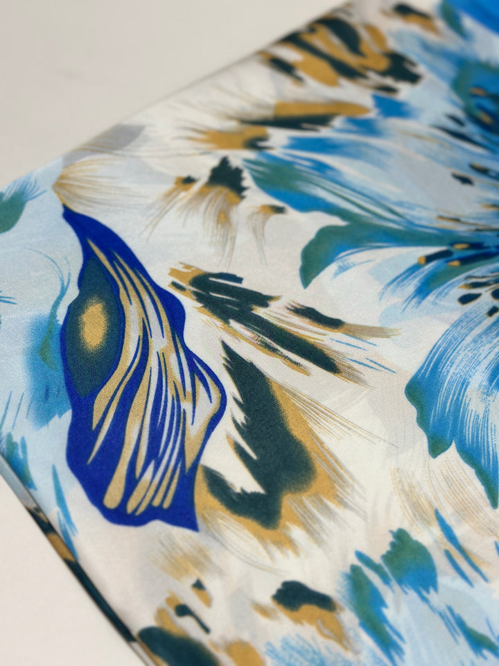 Handbag & Neck Scarf | Blue Floral