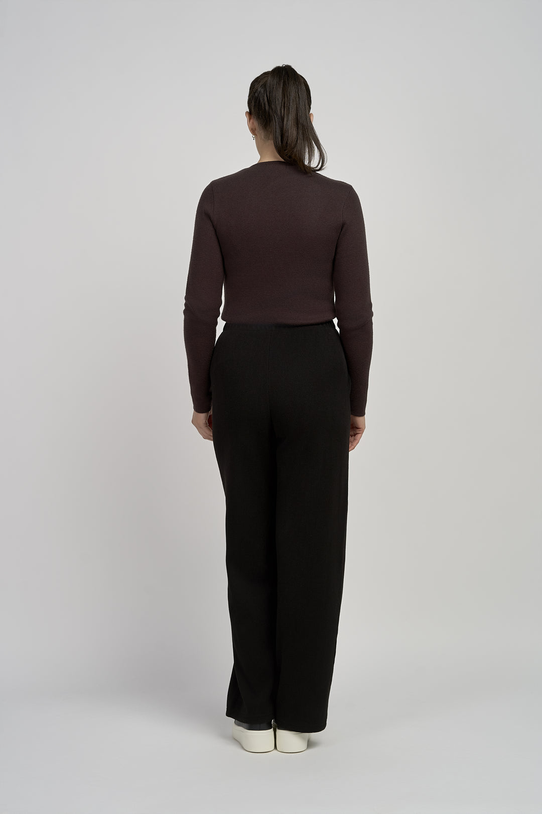 Wide Leg Modal Trousers - PINNS - 789T | Black