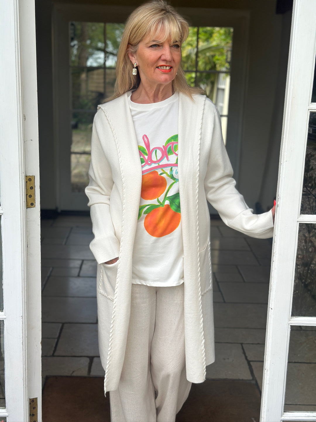 Luxurious Hooded Cardigan | Cream