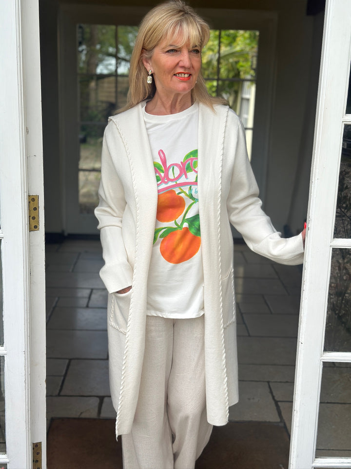 Luxurious Hooded Cardigan | Cream