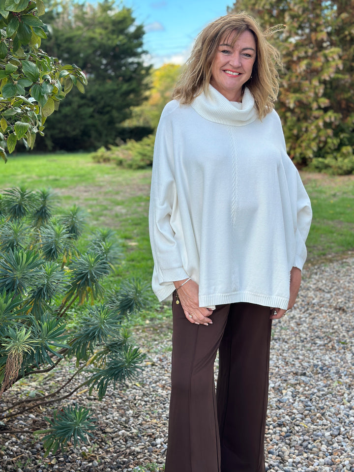 Soft Touch Roll Neck Jumper | Ivory