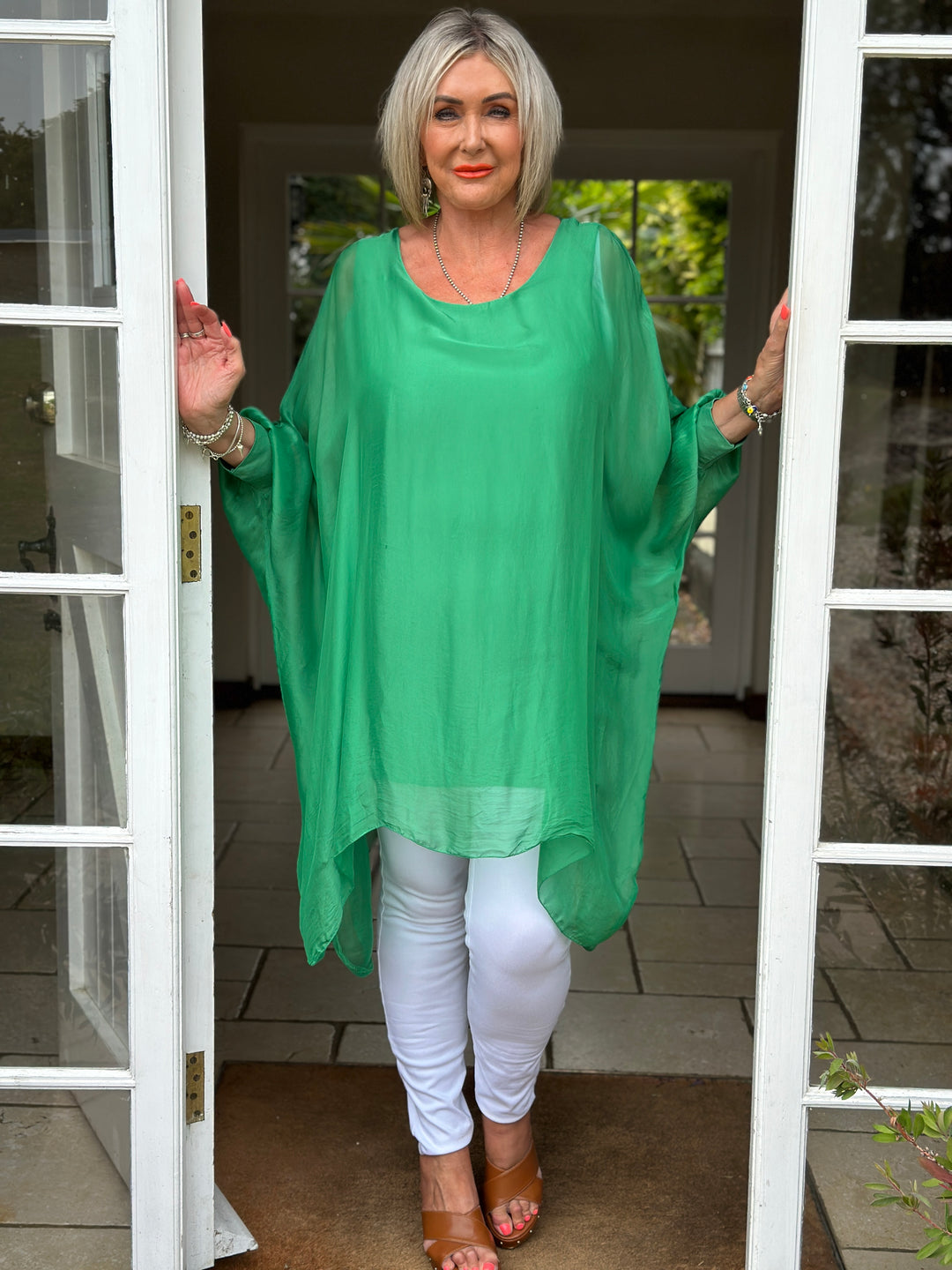 Bella Silk Blouse | Emerald