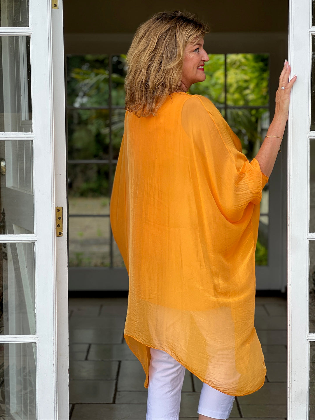 Bella Silk Blouse | Orange