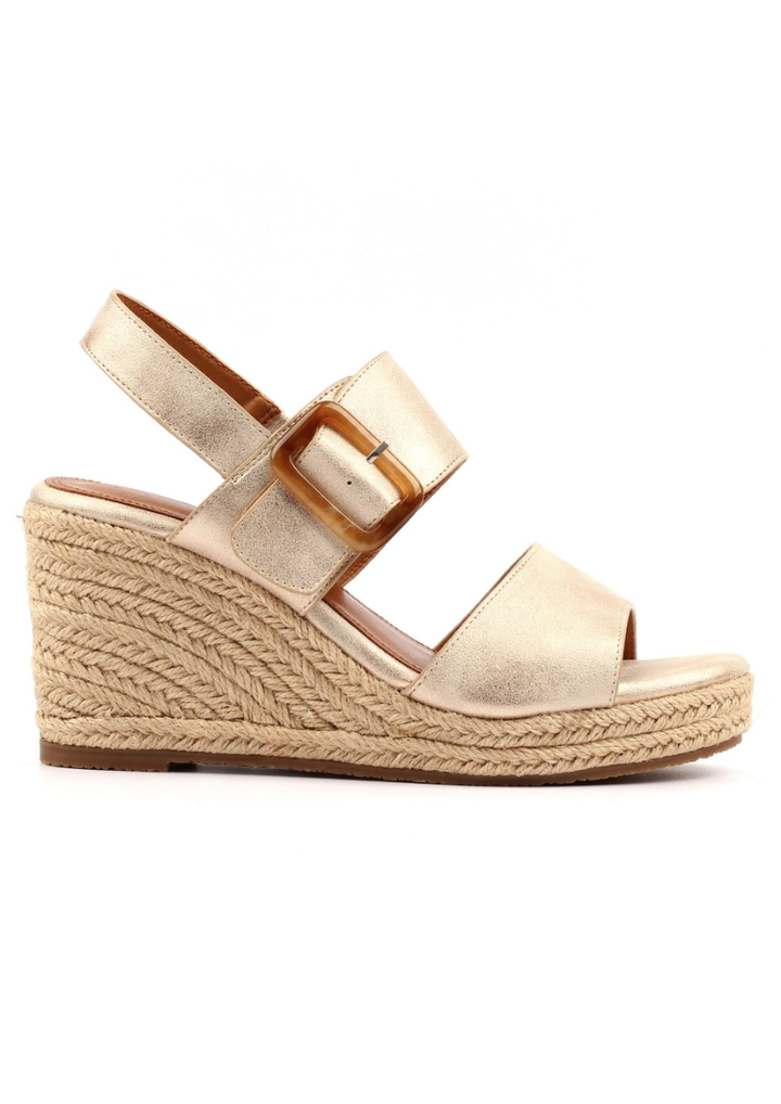 Lunar Rochester Wedge Sandal | Gold
