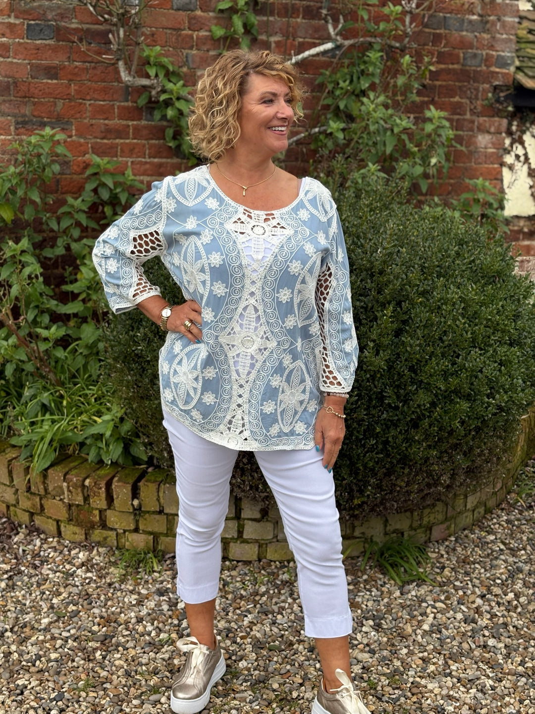 PINNS Slim Fit Crop Trouser 302C | White