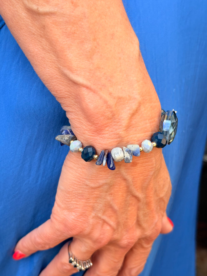 Coloured Stones Bracelet | Blue