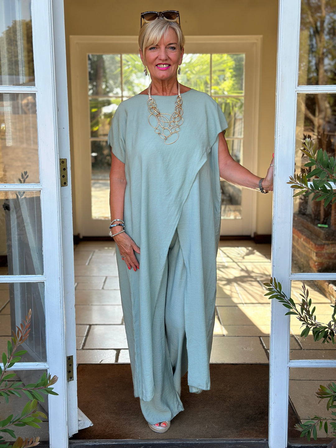 Lightweight Crossover Co-ord | Sage