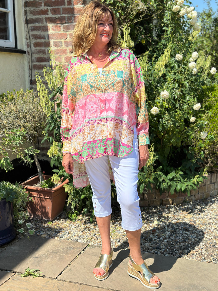 Baroque Print Shirt - Malissa J | Pink