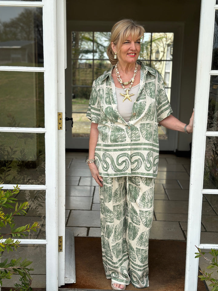 Shell Print Co-ord | Green