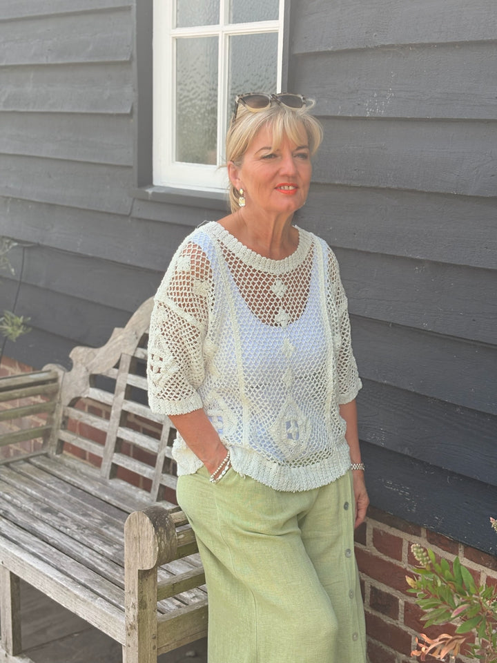 Boho Crochet Top | White