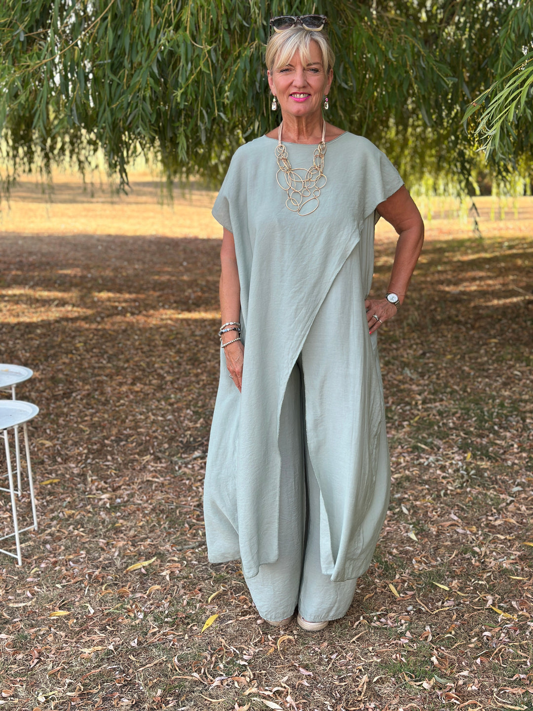 Lightweight Crossover Co-ord | Sage