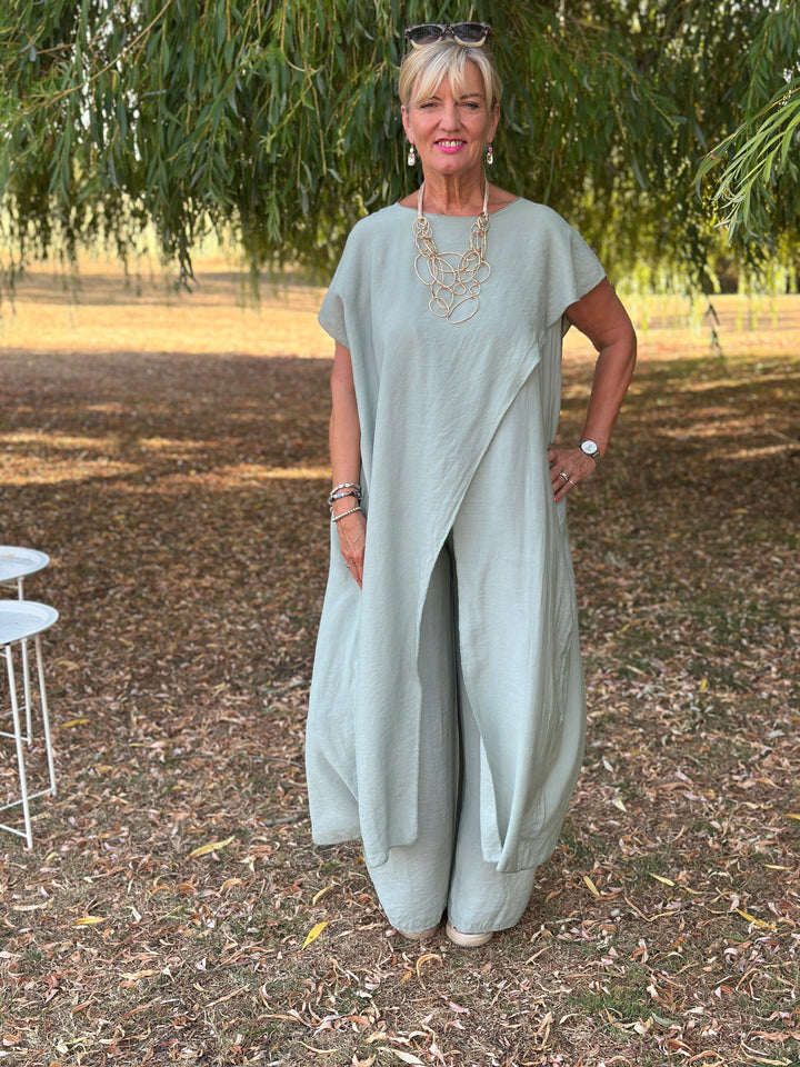 Lightweight Crossover Co-ord | Sage