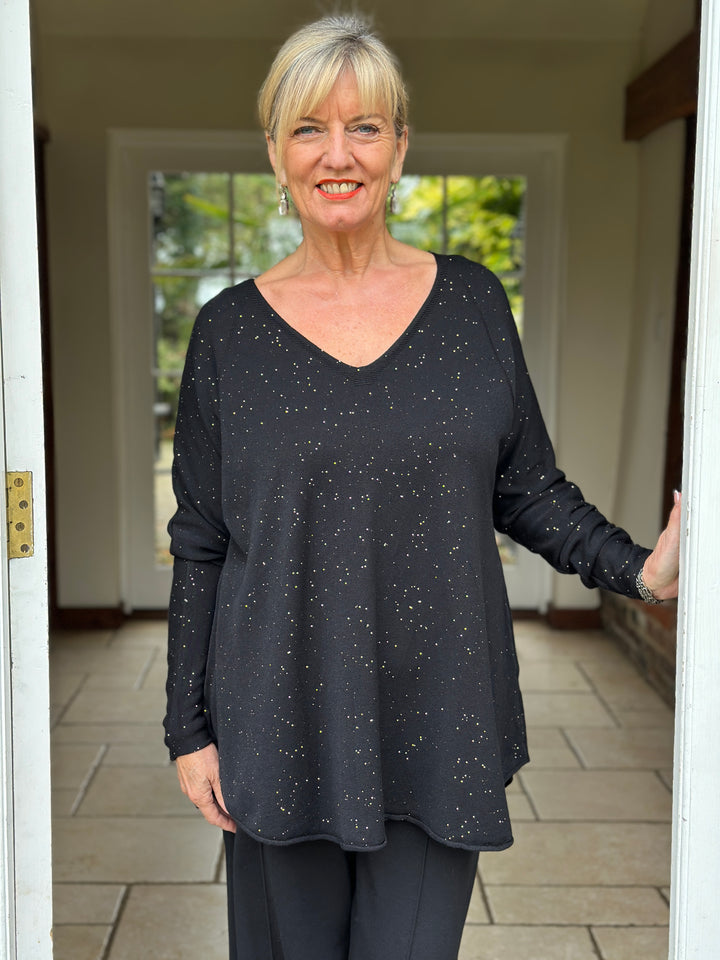 Lightweight Sparkle Jumper | Black